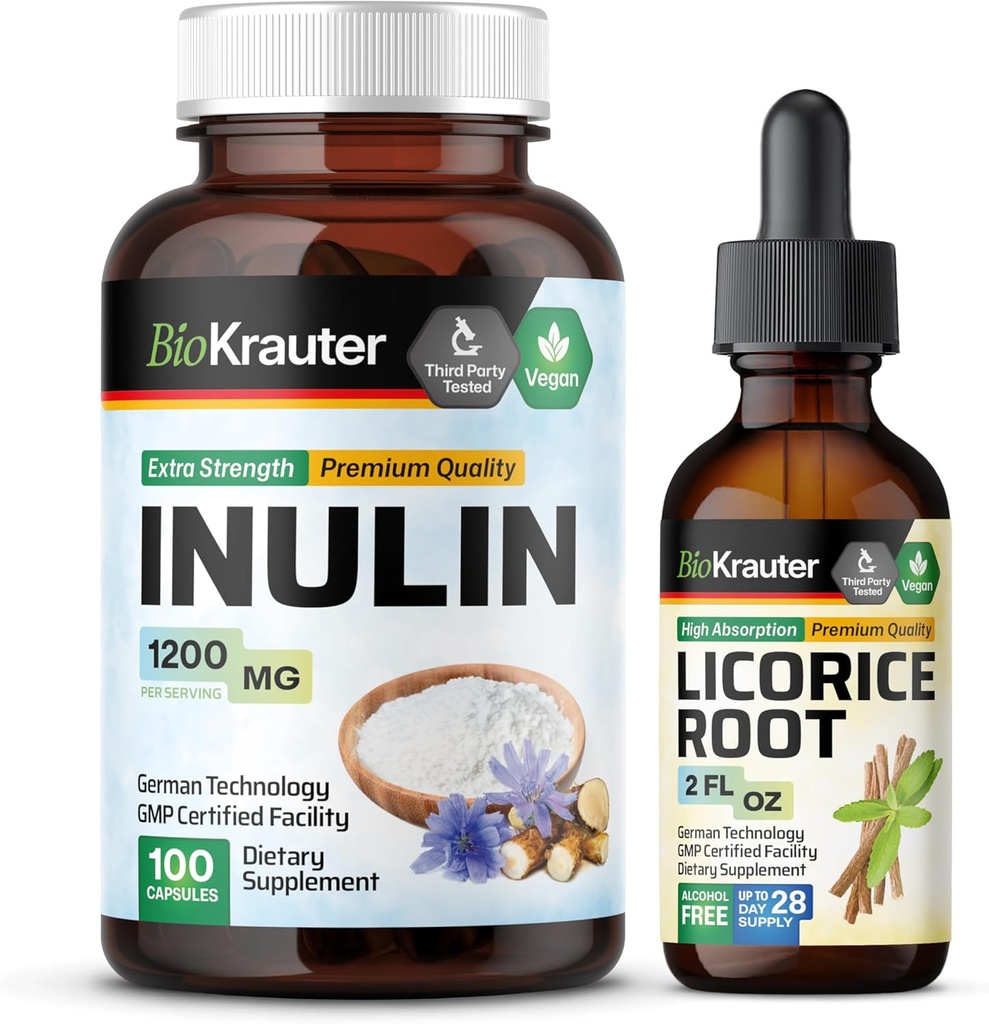 BIO KRAUTER インリン 100 カプセル & リコリス ルート チンチャー 2 Fl. Oz.