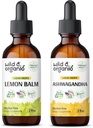 Wild & Organic Lemon Balm Tincture 2 fl oz & Ashwagandha Tincture 2 fl oz