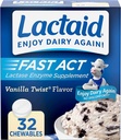 LACTAID Fast Act Chewables Vanilla Twist 32 Tablets ( Pack of 3)
