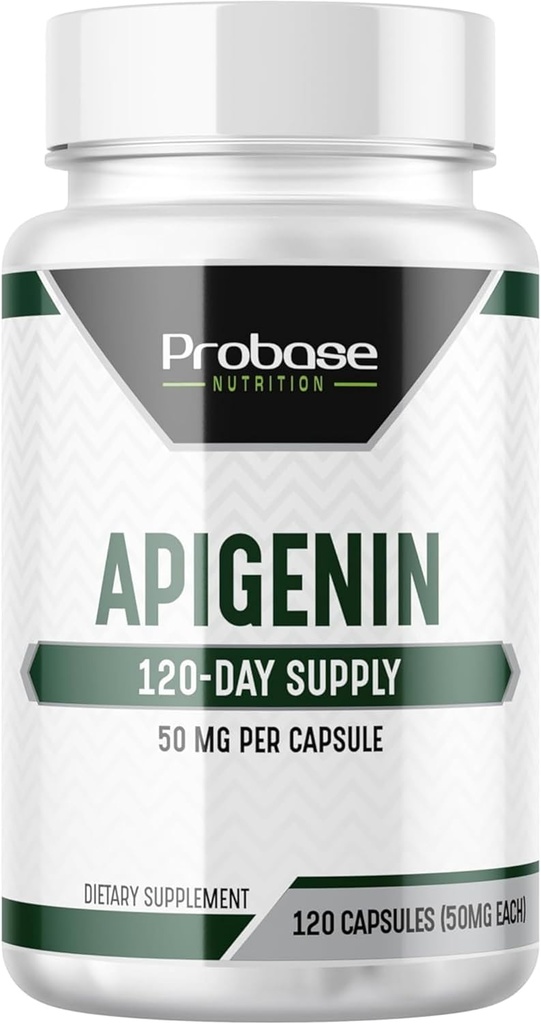究極のアピゲニンカプセル50mg - 非GMO、ビーガン、グルテンフリー - 4ヶ月の供給 - ハーブリラクゼーションサポートフォーミュラ