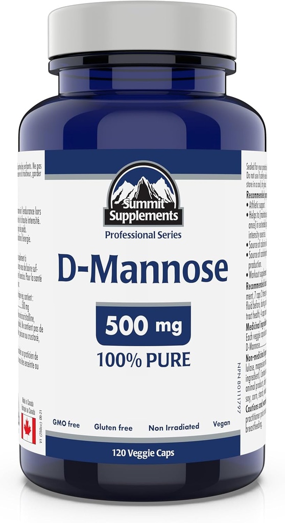 サミットサプリメント - D-Mannoseカプセル500mg、120 Veggieキャップ - サポート尿路の健康 - 炭水化物のソースをサポートエネルギー生産 - アスレチックサポートサプリメント