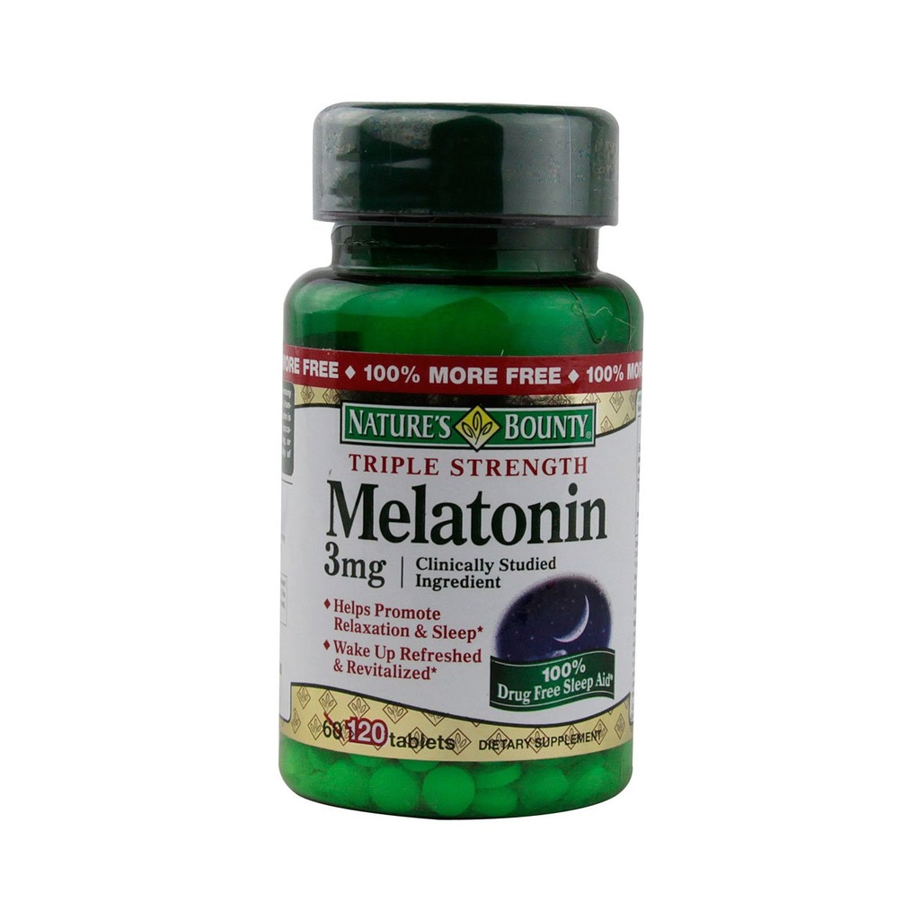 Nature's Bounty Melatonin 3 mg錠120錠(4パック)
