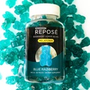 Reposé Goodnight Melatonin Gummies 3mg/サービング、30日間のボトル(60 Gummy Bears) - 大人のための咀嚼可能な睡眠サプリメント - 自然な睡眠補助金を形成するノンハビット