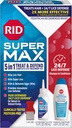 RIDスーパーマックスライストリートメントキット、Lice&Super Lice&Eggs + 24 / 7 Lice Defense、Pesticide Free、3.4 FL OZソリューション+ 6.8 FL OZ毎日の防衛シャンプー&コンディショナー+ Nit Removal Comb
