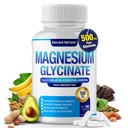 マグネシウムのGlycinate 500mgのマグネシウムの補足-高い吸収及び生物学的利用性サポート睡眠、筋肉、骨、ポンプ、回復及びエネルギー、ビーガン非GMO 90のカプセルのためにChelated