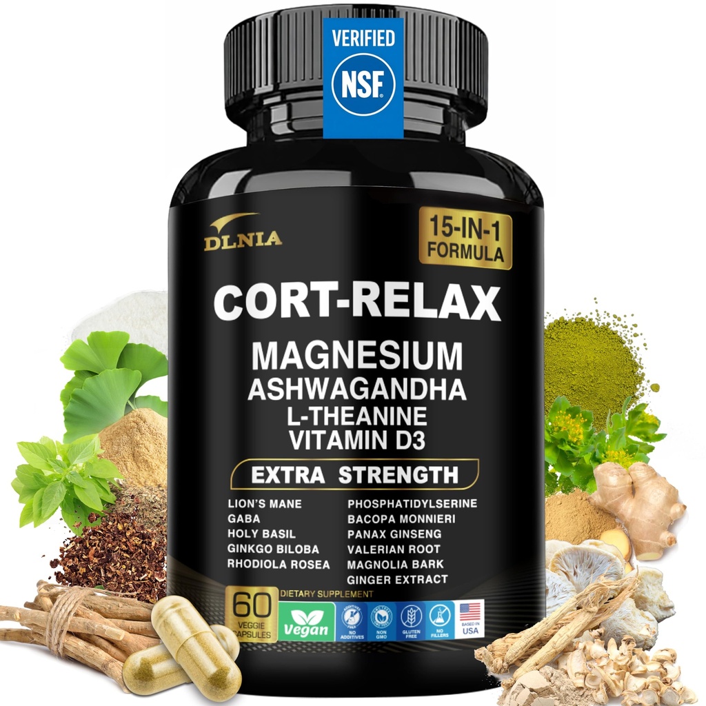 マグネシウムのGlycinate、Ashwagandha KSM-66、L-Theanine、Phosphatidylserine、CalmのためのGinkgoのBiloba及びライオンのマネ、焦点、精神的な明快さ、弛緩、エネルギー