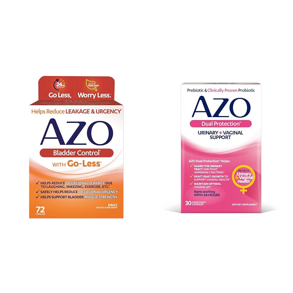 AZO 膀胱制御 Go-Less 毎日のサプリメント | 予防接種と二重保護の軽減に役立ちます | 尿 + 腟のサポート*| 臨床的に証明される女性のプロバイオティックプラス