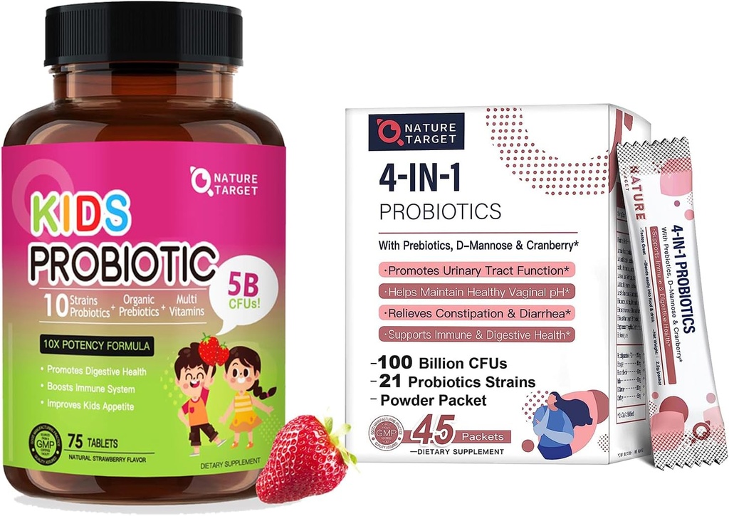 NATURE TARGET Probiotics-for-Women + キッズプロバイオティックChewable