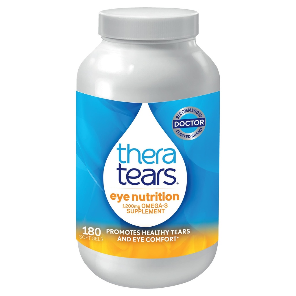 TheraTearsオメガ3は、アイケア、ビタミンE、180カウントと有機亜麻仁油のためのサプリメント