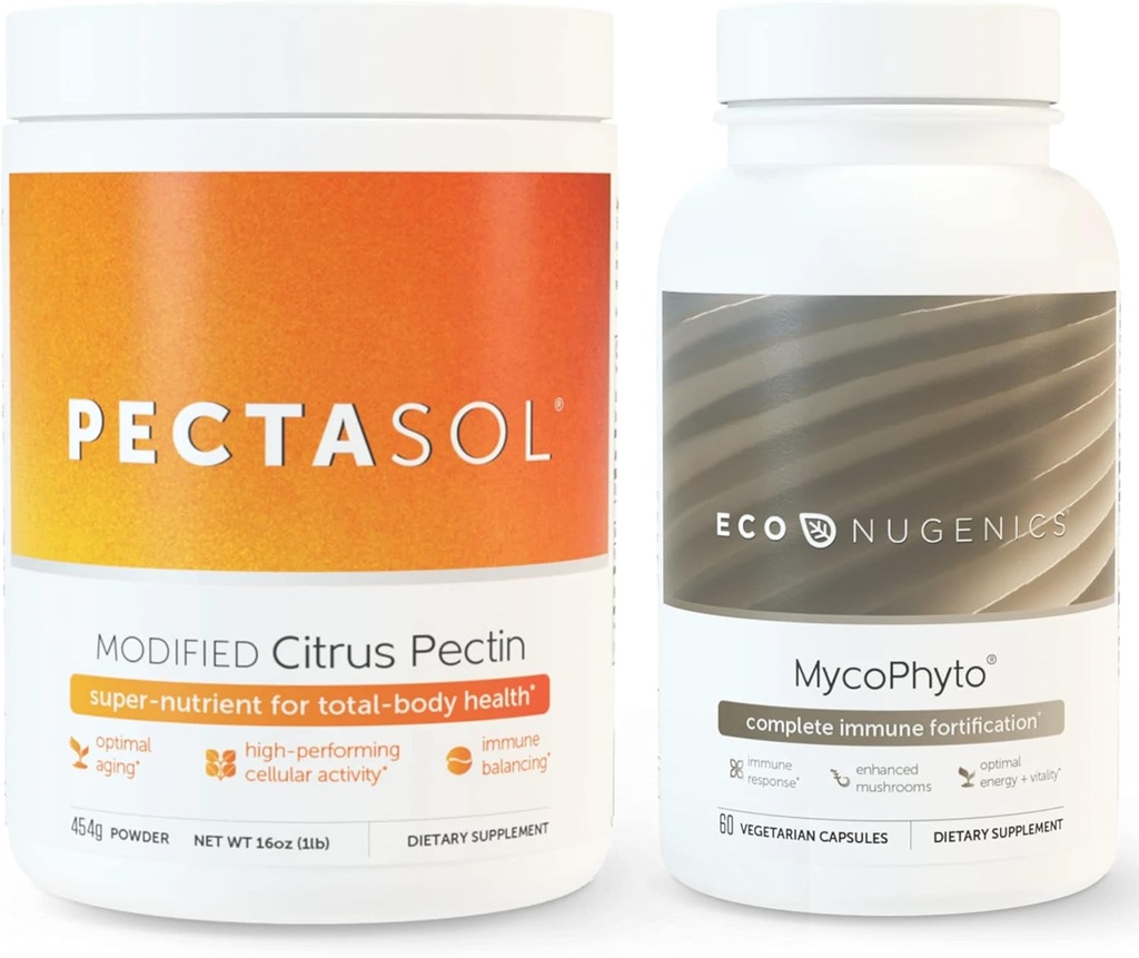 EcoNugenics究極の免疫システムサポートパック - PectaSol-C修正シトラスペクチン - 454グラム&MycoPhyto薬用キノコ健康 - 60カプセル
