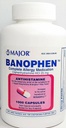 主要なBanohpen -完全なアレルギーの薬物 - Diphenhydramine HCI 25 Mg - Antihistamine - 1000のカプセル(1パック)