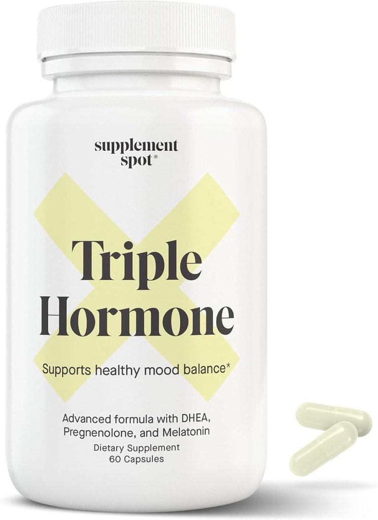 自然な気分のバランスの補足w/Melatonin、DHEA及びPregnenolone -男性及び女性(60のカプセル)のエネルギーを高めるために公式にしました