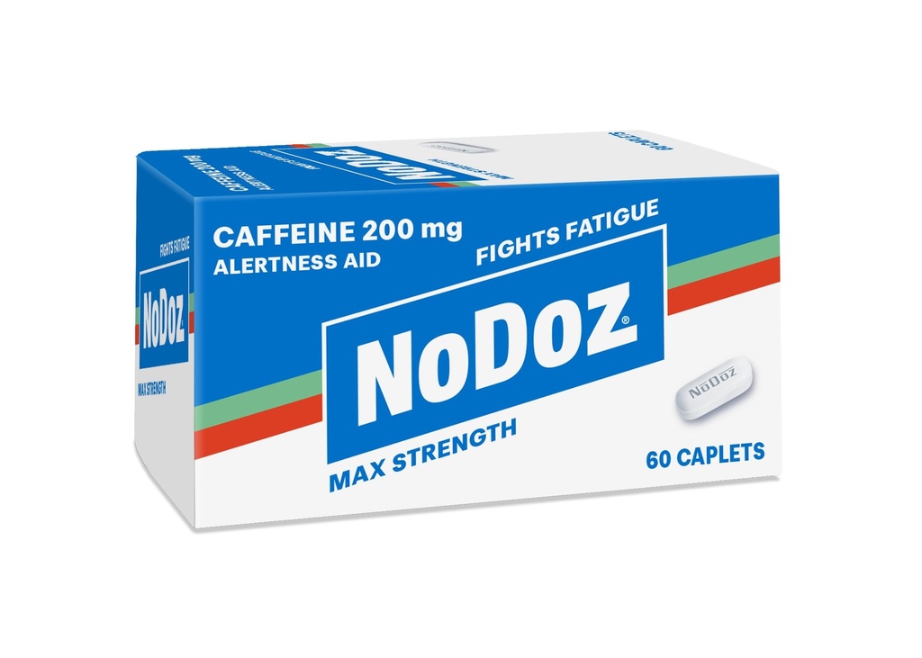 NoDoz 200mgのカフェインは最高の強さ、60の小冊子の合計を錠剤にします