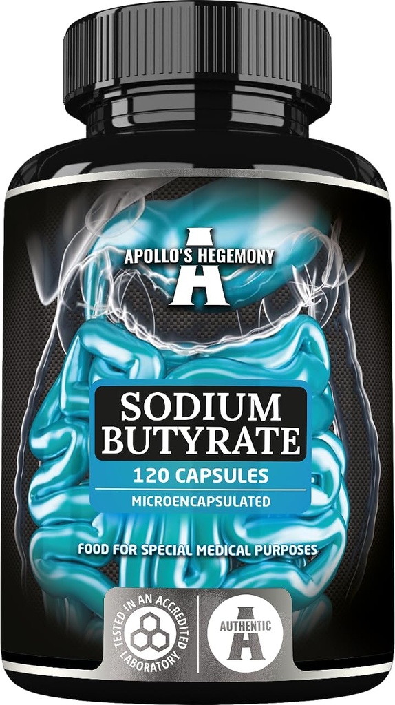 ナトリウムの酪酸塩の高い線量570のmg (30%の酪酸)、120のビーガン カプセル、4か月の供給、腸の障壁の再生を支えるナトリウムの補足およびオーポロのヘゲモニーによる過剰健康 -