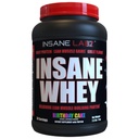 Insane Labz Insane Whey、100%の筋肉建物の乳蛋白質、BCAAのアミノ酸のプロフィール、固まりの利益、食事の取り替え(誕生日のケーキ、30のサービング)
