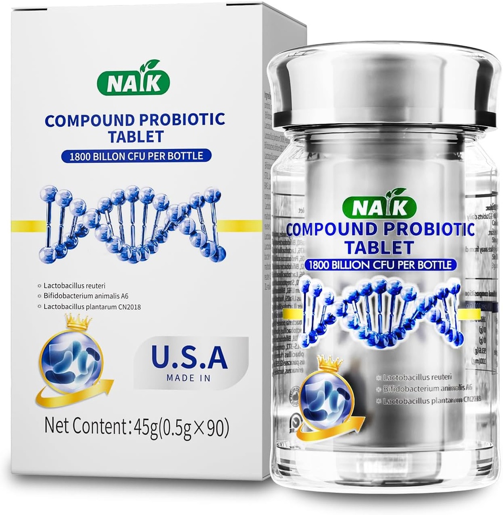 NAIK Probiotics 1800億CFU - 10の緊張+有機性Prebiotics - 免疫、消化器及び腸の健康 - 支持の機会の便秘、Diarrhea、ガス及びBloating - 女性及び人のため- 45ct