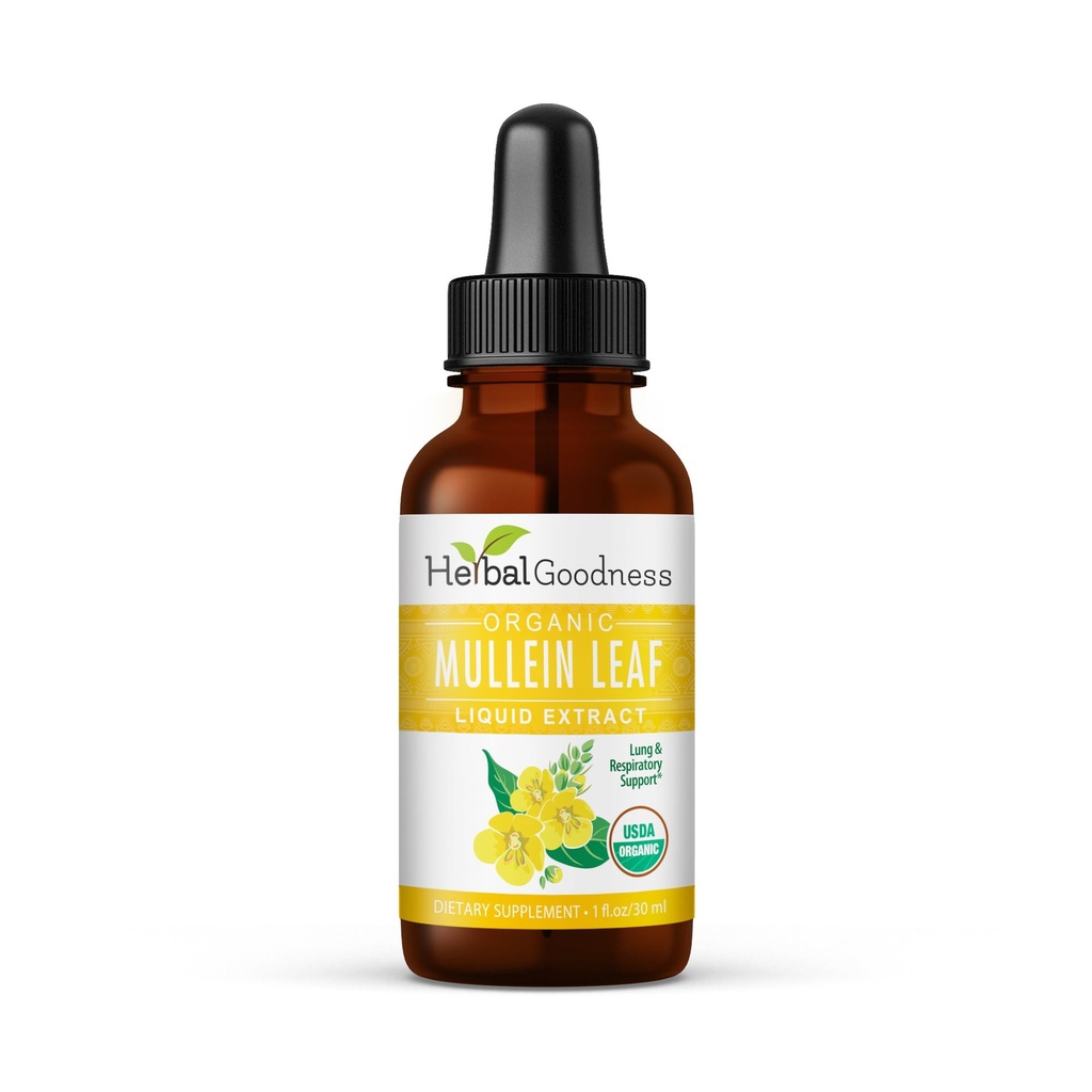 草のGoodness Mulleinの葉のエキス-肺のDetox、呼吸器及び消化器の健康のための草の Expectorant および酸化防止の特性のための Mullein の低下- Mullein のチンチ 1oz