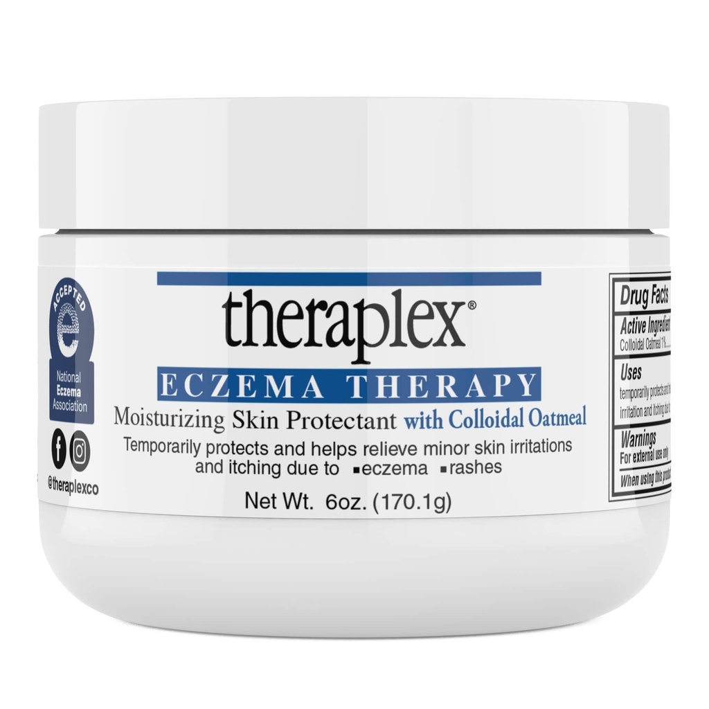 Theraplex Eczema 療法 (6 oz) - 天然コロイド オートミール、非整形外、および Hypoallergenic の芳香なしの保湿の皮の保護剤 - 承認の国民の Eczema の協会のシール
