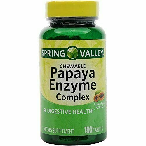 スプリングバレー - Papaya Enzymeコンプレックス、180の咀嚼可能なタブレット