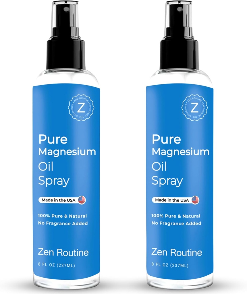 純粋なマグネシウム油スプレー– 8oz (2パック)– USPの等級–フィート、ボディ、筋肉及び足のクランプのためのマグネシウム オイル– Topicalマグネシウムのグリシン酸塩、Aceiteのdeのマグネシオ、有機性マグネシウムの塩化物–米国で作られる