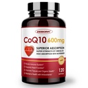 ZEBORA CoQ10-600mg-Softgels - 心の健康及びエネルギーの生産、120 Softgelsのための余分強さのCoenzyme Q10、Omega-3及びBioPerine -高い吸収のCoQ10は酸化防止剤(Ubiquinone)を補います