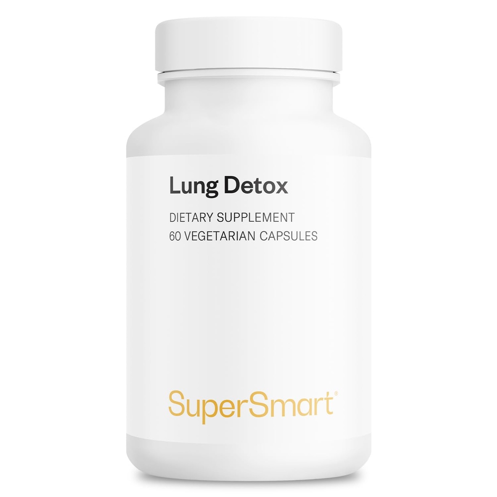 Supersmart - Lung Detox(先進式) - Quercetin、Bromelain、Curcuminoids、EGCG   非GMO&グルテンフリー - 60ベジタリアンカプセル