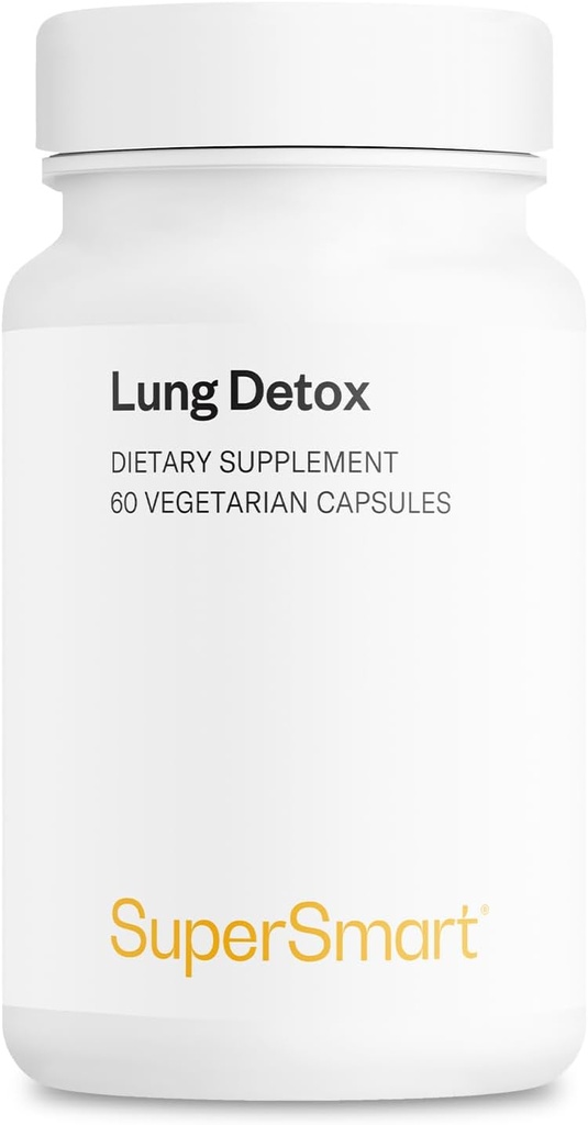Supersmart - Lung Detox(先進式) - Quercetin、Bromelain、Curcuminoids、EGCG   非GMO&グルテンフリー - 60ベジタリアンカプセル