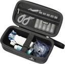 RAIACEポータブルハンドヘルド吸入器Nebulizerマシン、喘息吸入旅行バッグのためのハードストレージケース。 医薬品やアクセサリーのための内蔵メッシュポケット。 (ケースのみ) - ブラック