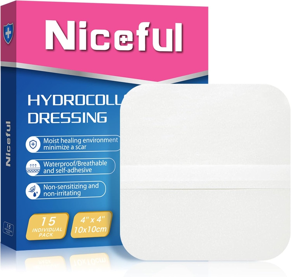 15の計算のHydrocolloid包帯4x4、WoundsのためのHydrocolloid傷のドレッシングの包帯、防水傷のドレッシングの大きい