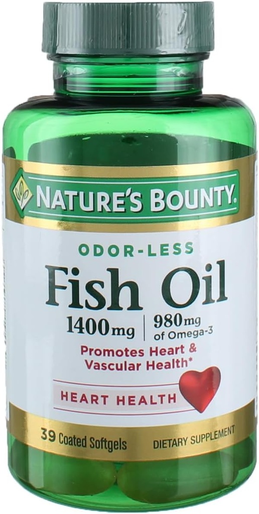 Nature's Bounty Fish Oil、39 カウント(パッケージ4)