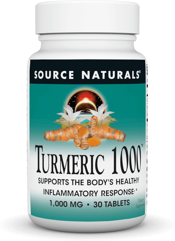 源のNaturalsのTurmeric 1000はボディの健康な炎症抑制の応答*、1,000mg - 30のタブレットを支えます