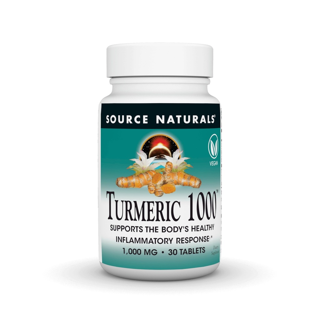 源のNaturalsのTurmeric 1000はボディの健康な炎症抑制の応答*、1,000mg - 30のタブレットを支えます