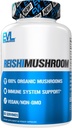 Evlution Nutrition Reishiキノコ - 免疫システム&健康サポート - 500mgキノコサプリメント - 100%オーガニック、ビーガン&非GMO - 60のサービング