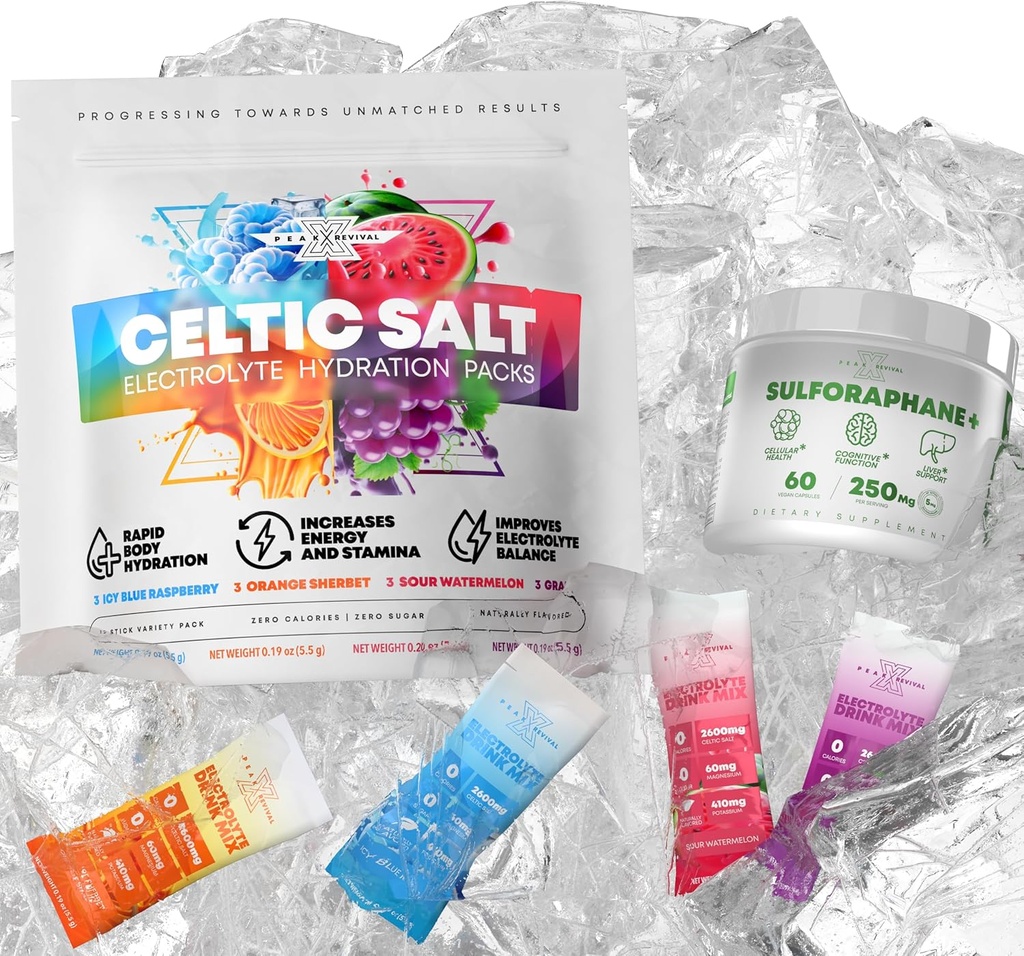 実質の実験室修飾されたスルボラファンの補足の5000mcg +電解質の粉のパケットのケルトの塩12の電解物のパケット