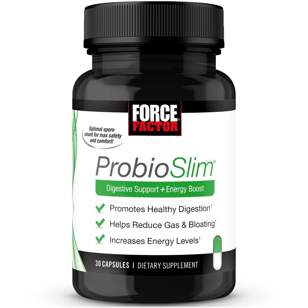 女性と男性のためのフォースファクターProbioSlimプロバイオティクス, ブロッティングを減らすために消化の健康のためのプロバイオティクス, ガス, & 機会の病気, プレバイオティクス付き, ラクトスポア, エネルギーのための緑茶, 30 カプセル