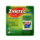 Zyrtec 24時間のアレルギーの救助のタブレット、10のmg Cetirizine HClのAntihistamineのアレルギーの薬、30のctの赤
