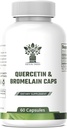 1000mg Quercetin、200mg Bromelainコンプレックス - 免疫サポート、季節アレルギー&呼吸健康サプリメント - ビーガン、非GMO、60カプセル