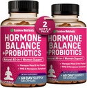 (2パック) ホルモンバランス+女性用プロバイオティクス(3450mg) 月経閉症、ホットフラッシュ、PMS、ブロッティング | 4:1 シャステベリー、ドンキア、ブラックコホッシュ | 非GMO|240 Vカプセル