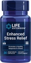 Life Extension Enhanced Stress Relief, Lemon Balm Extract, L-theanine, decompress with This Supplement for Stress, Gluten-Free, Non-GMO, Vegetarian, 30 Capsules