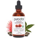 PURA D'OR 4 Oz ORGANICキャスターオイル - 100%純粋なUSDA認定冷間プレス、ヘキサンフリーまつげ&眉毛血清 - 完全のために、より厚い発疹&眉毛 - 皮膚と髪