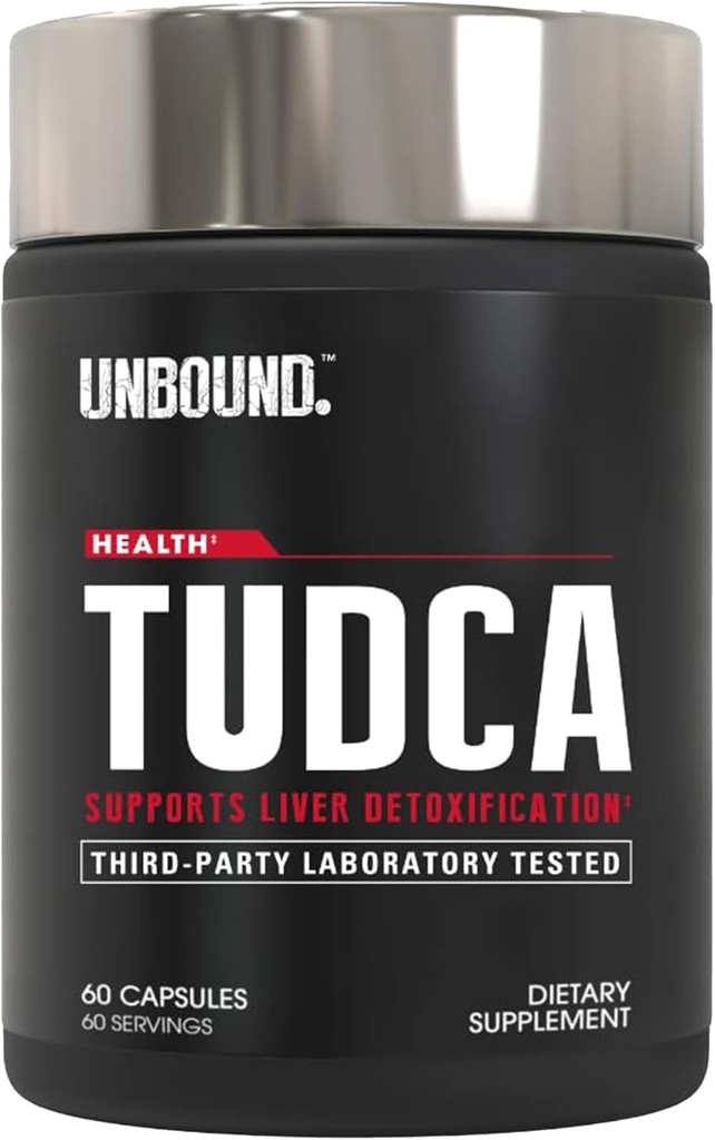 NutraBioによるアンバウンド - Tudcaサプリメント、60カプセル - 肝臓の健康、解毒、および全体的なウェルネスをサポートするのに役立ちます