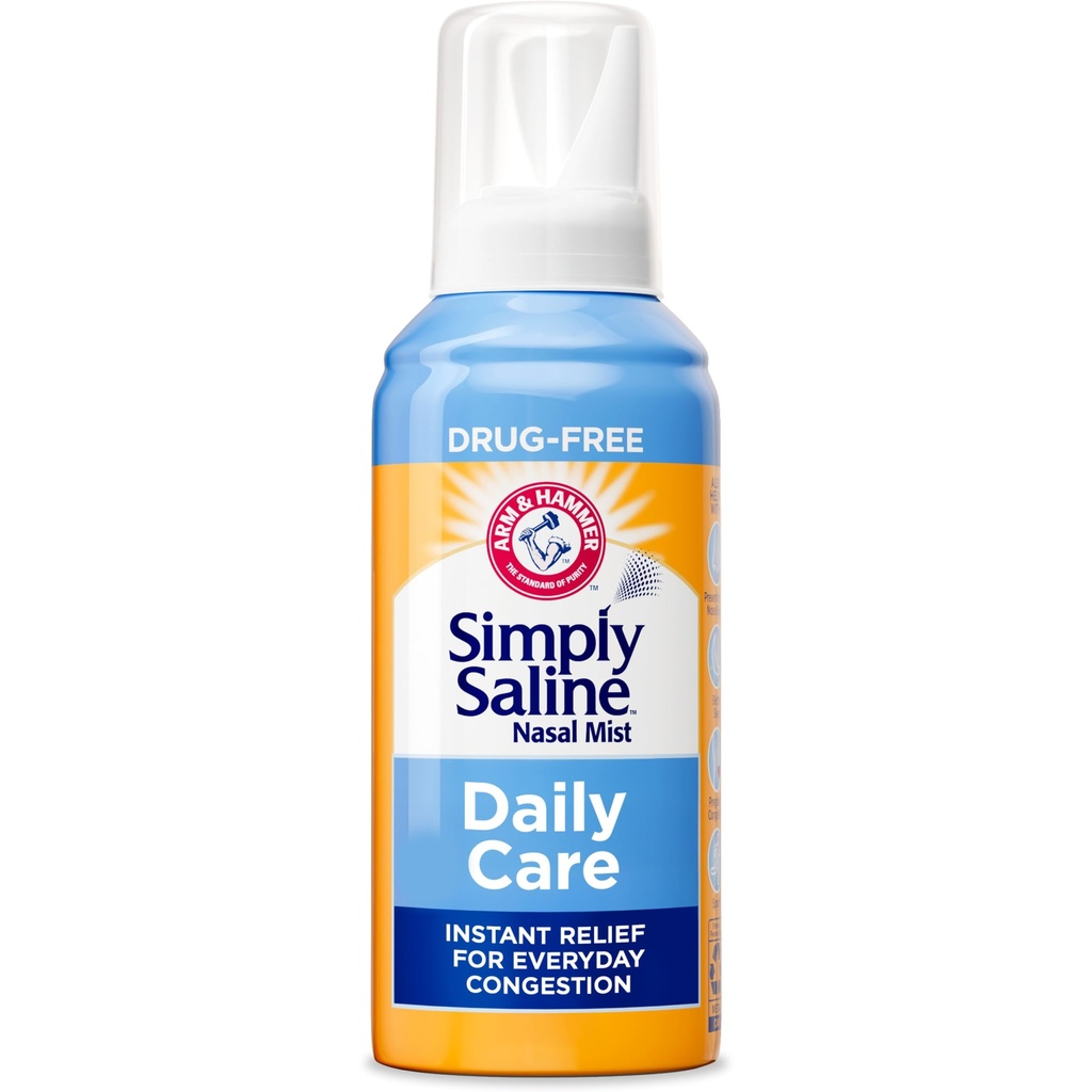 ARM & HAMMER 単にサリンナサルケアデイリーミスト 4.5oz – 毎日の混雑のためのインスタント救済 – 1 4.5oz ボトル