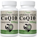 Liposomal CoQ10 800mg Ubiquinol Softgel、最高の吸収のUbiquinol Coenzyme Q10、酸化防止剤、中心機能及びエネルギー生産のためのUbiquinol CoQ10の補足、純粋なCoQ10 800mg、120のビーガンSoftgels