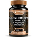 ウェルネス LABSRX のきのこの補足は 10:1 のエキス、きのこの複雑なカプセル 1000mg の トルコの尾、Cordyceps、Reishi - 120 の計算と補います