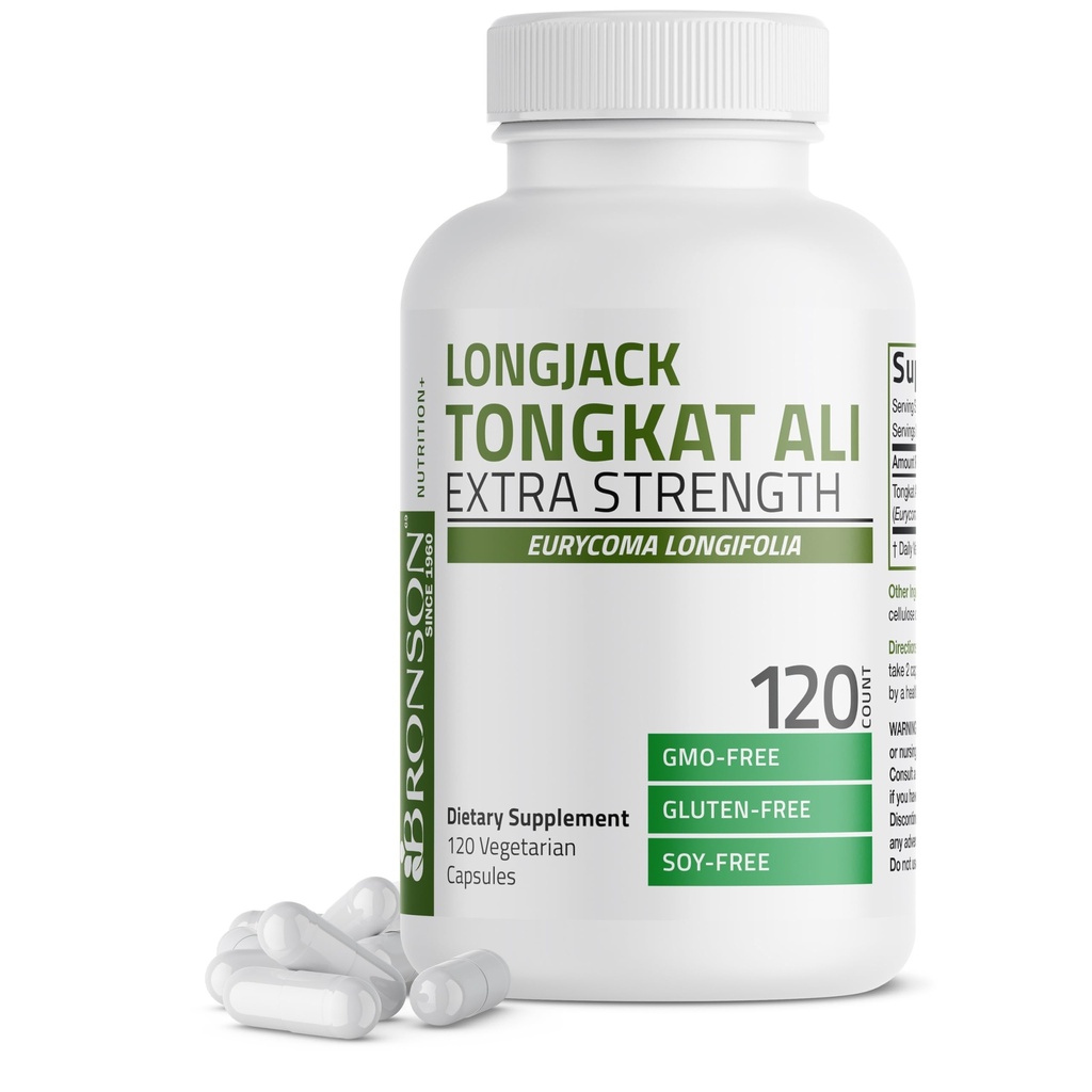 Bronson Longjack Tongkat Ali Extra Strength 120 ベジタリアンカプセル