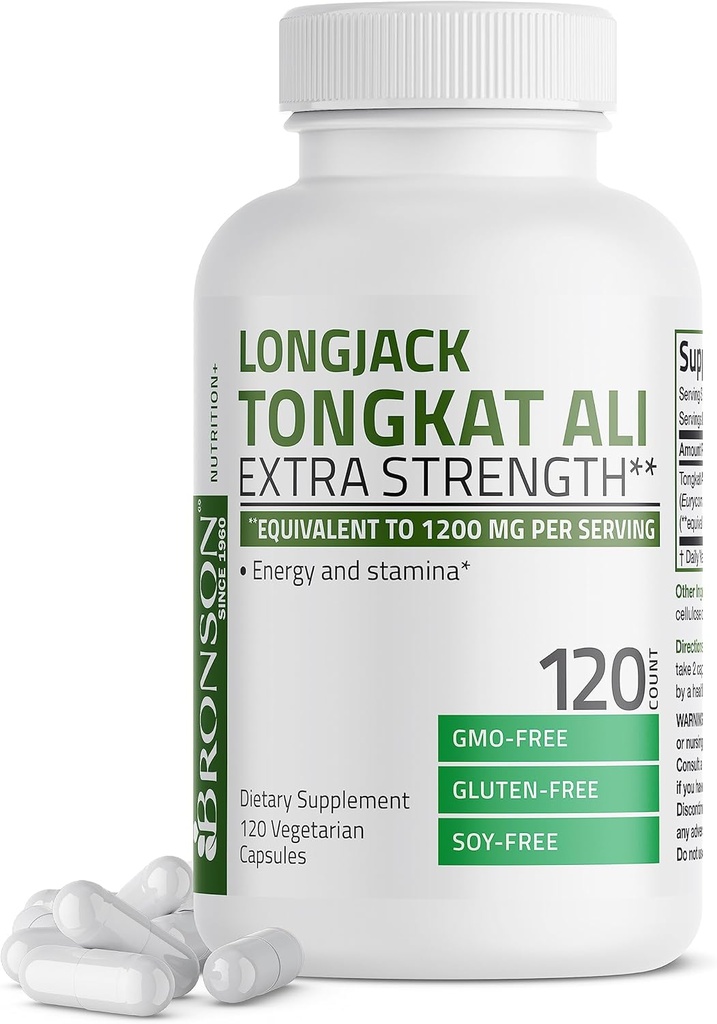 Bronson Longjack Tongkat Ali Extra Strength 120 ベジタリアンカプセル