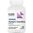 PureFormulas のアセチル L カルニチンの認知及び記憶サポート 脳、焦点のための L カルニチンの補足、及びカルムネス Alcar、500mg 酪農場は非 GMO 60 カプセルを解放します