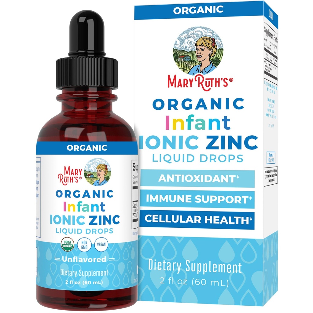 MaryRuth Organic Infant イオン亜鉛液滴 | 免疫サポート用亜鉛硫酸塩 | 有機性グリセリン | 抗酸化剤 | ビーガン | 赤ちゃんの年齢のために処方 6-12 ヶ月 | 1 ヶ月の供給 | 2 Fl Oz