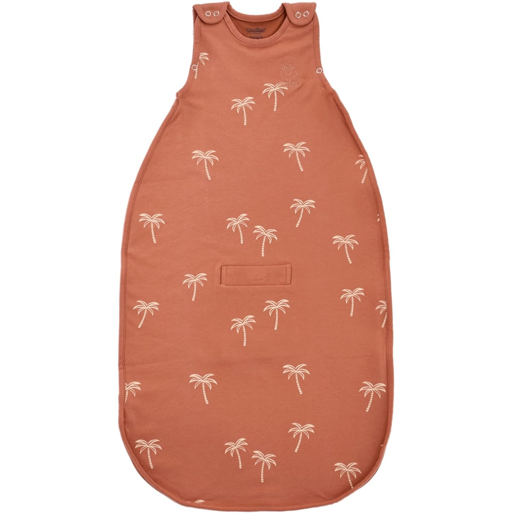 Woolino Merinoウール&オーガニックコットンベビースリープサック2〜24ヶ月 - 究極の4シーズンベビースリーピングバッグ、ユニバーサルウェアラブルブランケット、2ウェイジッパー&調節可能なフィット、イヤーラウンド使用 - パームス