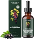 より良いブランドBetterLungs Elderberry Tinctureの栄養補助食品 - 冬の免疫サポートのためのすべての自然な砂糖なしのGMOベジタリアン(30日)